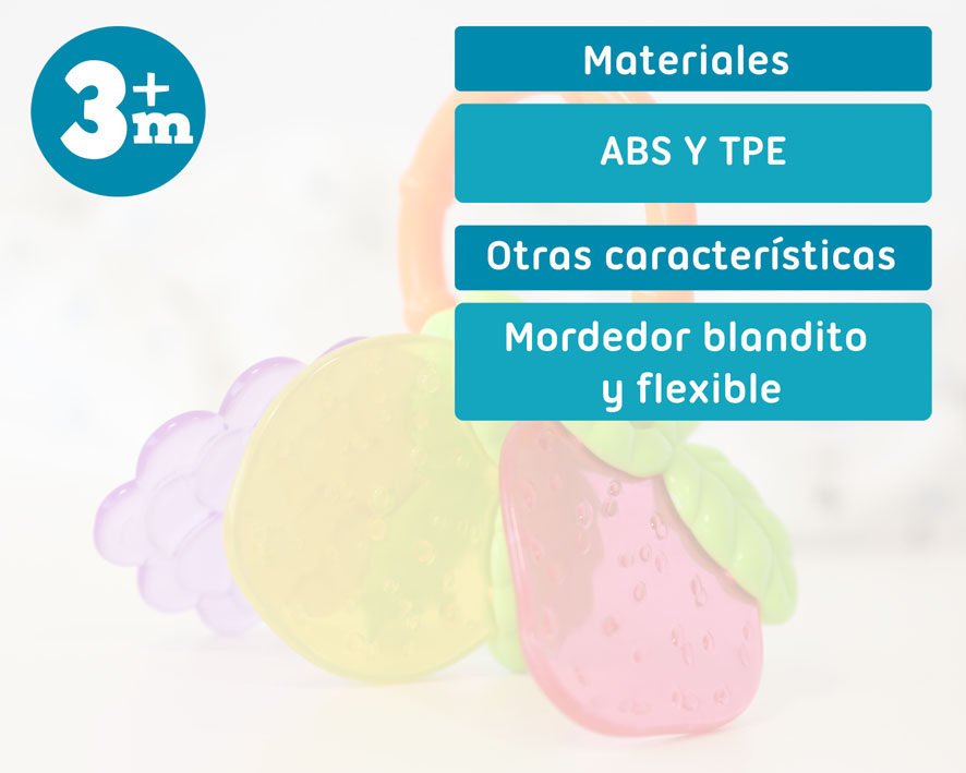 MORDEDOR CON FORMA DE FRUTAS 21X16CM 1603 KIOKIDS