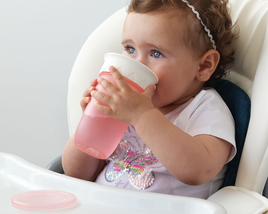 VASO STEP 3 300ML 2773 ROSA KIOKIDS