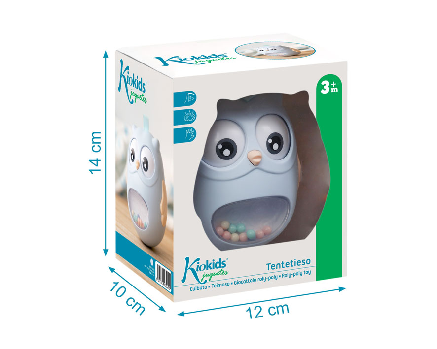 JUGUETE TENTETIESO BÚHO 14X12CM 3029 AZUL KIOKIDS