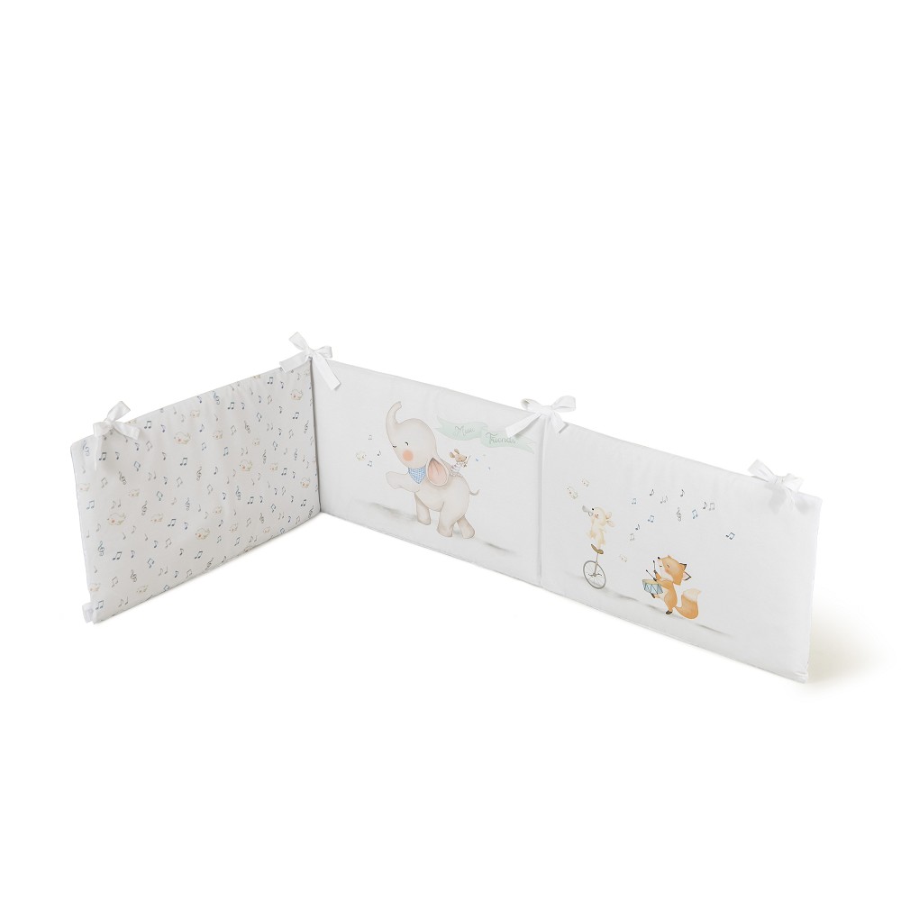 FUNDA NORDICA + ALMOHADA + CHICHONERA + RELLENO MOD MUSIC AND FRIENDS AZUL INTERBABY