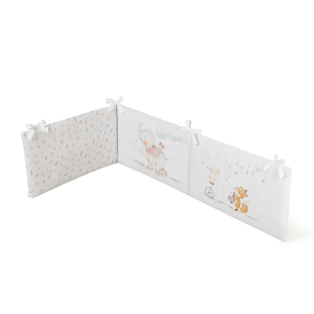 FUNDA NORDICA + ALMOHADA + CHICHONERA + RELLENO MOD MUSIC AND FRIENDS ROSA INTERBABY