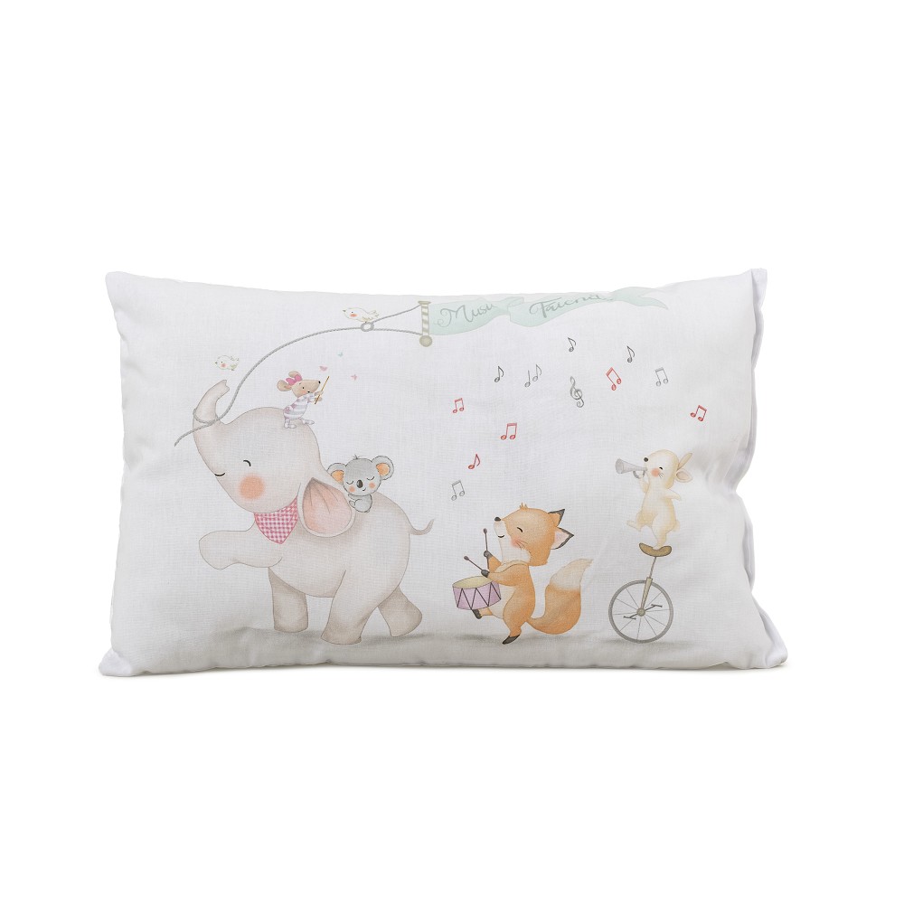 FUNDA NORDICA + ALMOHADA + CHICHONERA + RELLENO MOD MUSIC AND FRIENDS ROSA INTERBABY