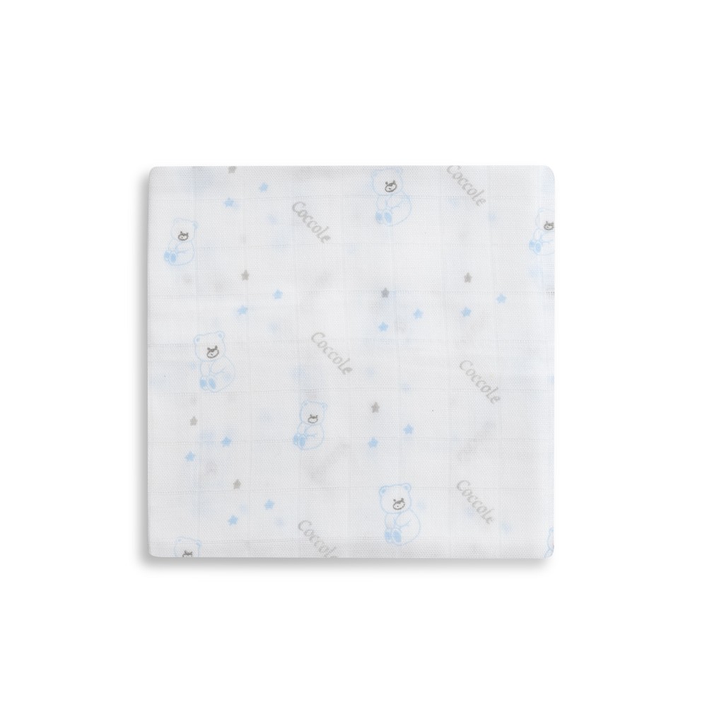 PACK 3 GASAS BAMBÚ 55X70 BEAR AZUL INTERBABY