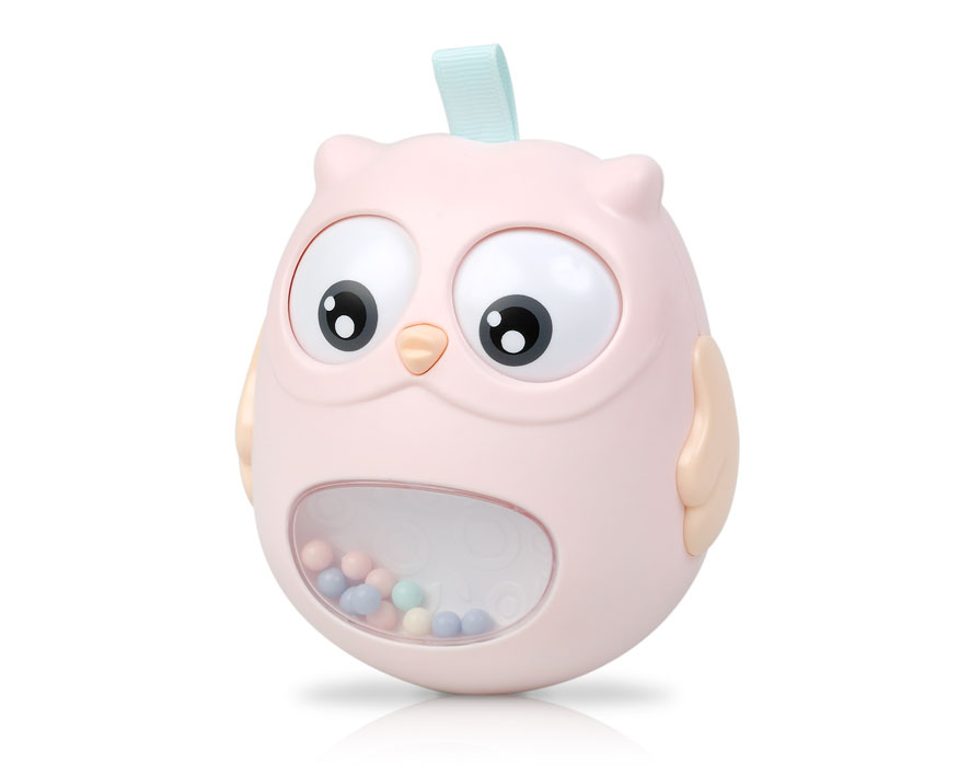 JUGUETE TENTETIESO BÚHO 14X12CM 3030 ROSA KIOKIDS