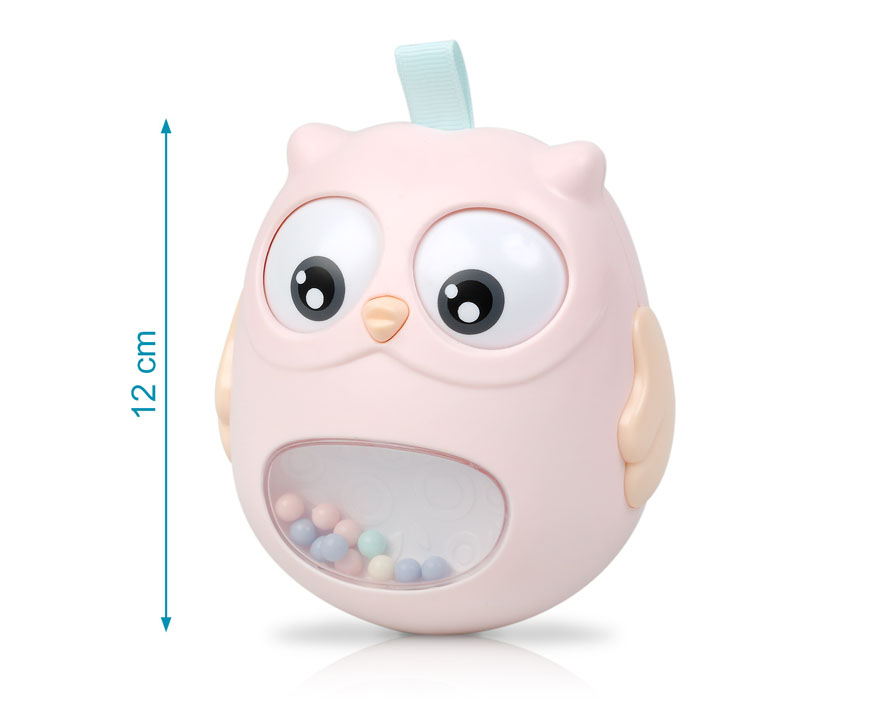 JUGUETE TENTETIESO BÚHO 14X12CM 3030 ROSA KIOKIDS