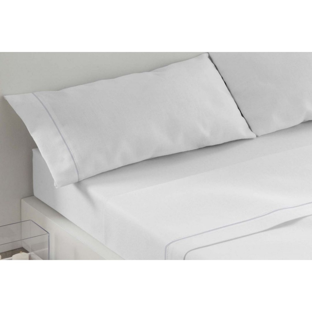 Juego de Sabanas de Cama （90x190/200）-（150x190/200 ）– Sabanas 100%  Poliéster – 3 Piezas – Blanco