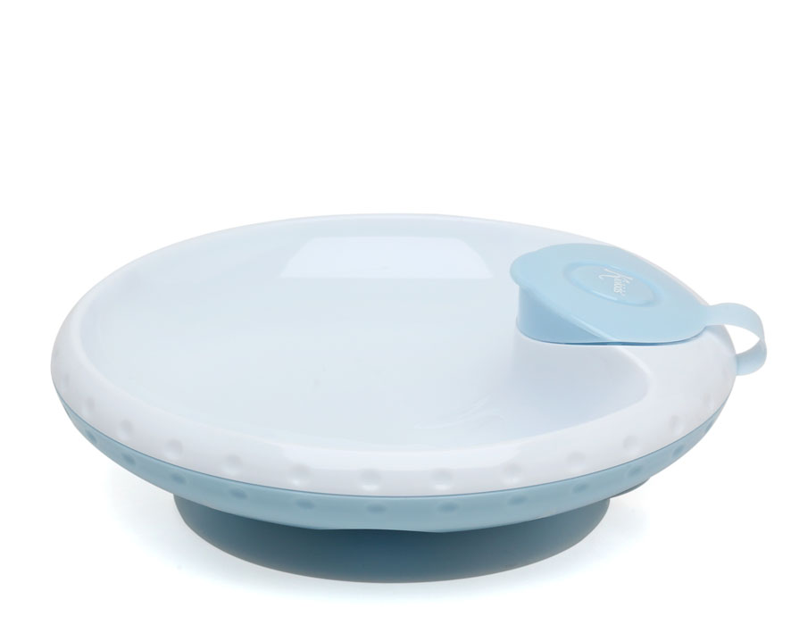 PLATO TÉRMICO CON VENTOSA ANTIVUELCO 17CM 3821 AZUL KIOKIDS