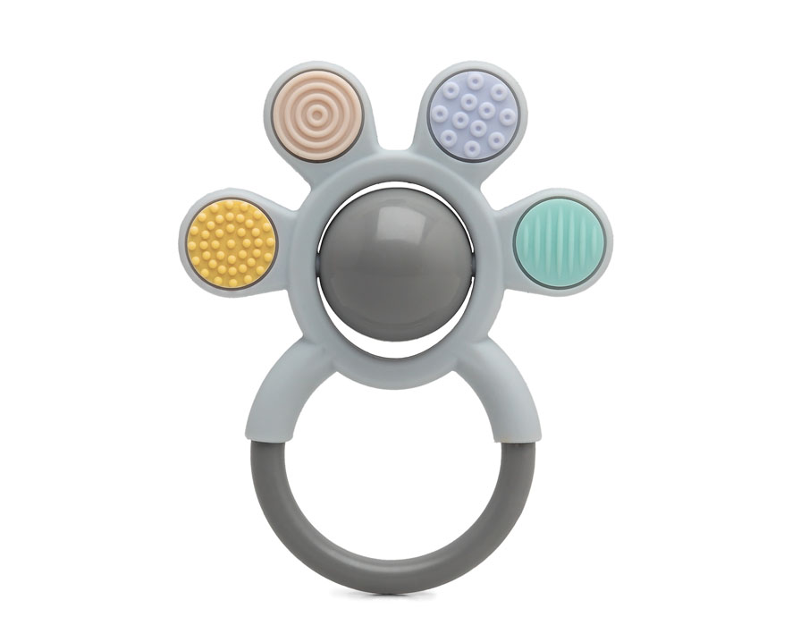 MORDEDOR SONAJERO DE SILICONA 4158 GRIS KIOKIDS
