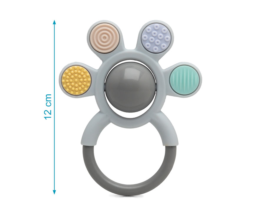 MORDEDOR SONAJERO DE SILICONA 4158 GRIS KIOKIDS