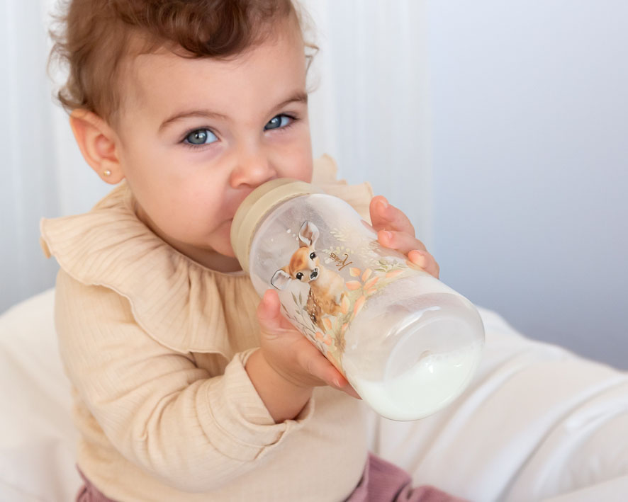 BIBERÓN 360ML CIERVO +6 MESES 4212 BEIGE KIOKIDS