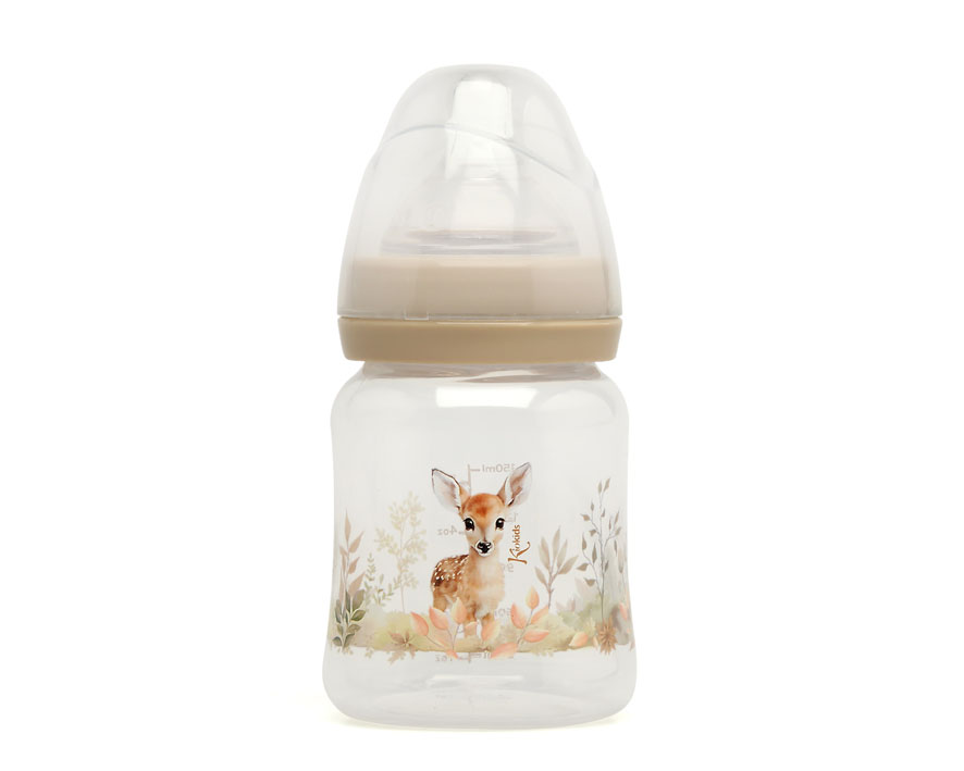 BIBERÓN 150ML CIERVO +0 MESES 4213 BEIGE KIOKIDS