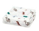 MUSELINA 120X120CM BAMBÚ DINOSAURIOS 5305 KIOKIDS