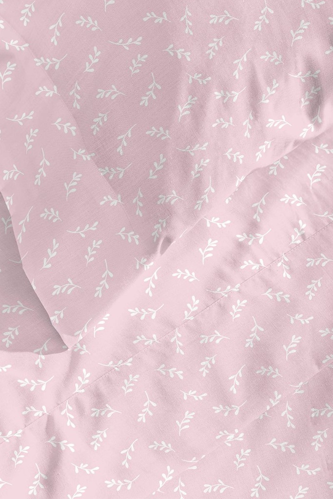 JUEGO SABANAS TELA 150 HILOS ZALE ROSA DON ALGODON
