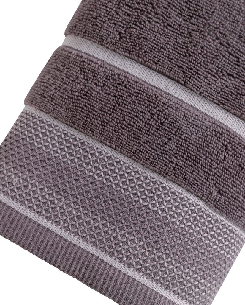 JUEGO DE TOALLAS JACQUARD ARET GRIS DON ALGODÓN