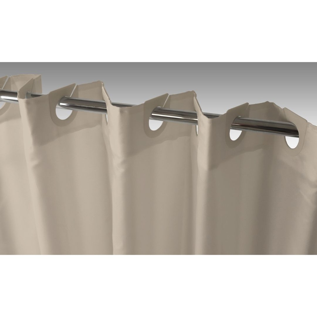 CORTINA DE BAÑO 180X200 POLYESTER LISA BEIGE STILIA