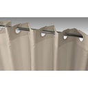 CORTINA DE BAÑO 180X200 POLYESTER LISA BEIGE STILIA