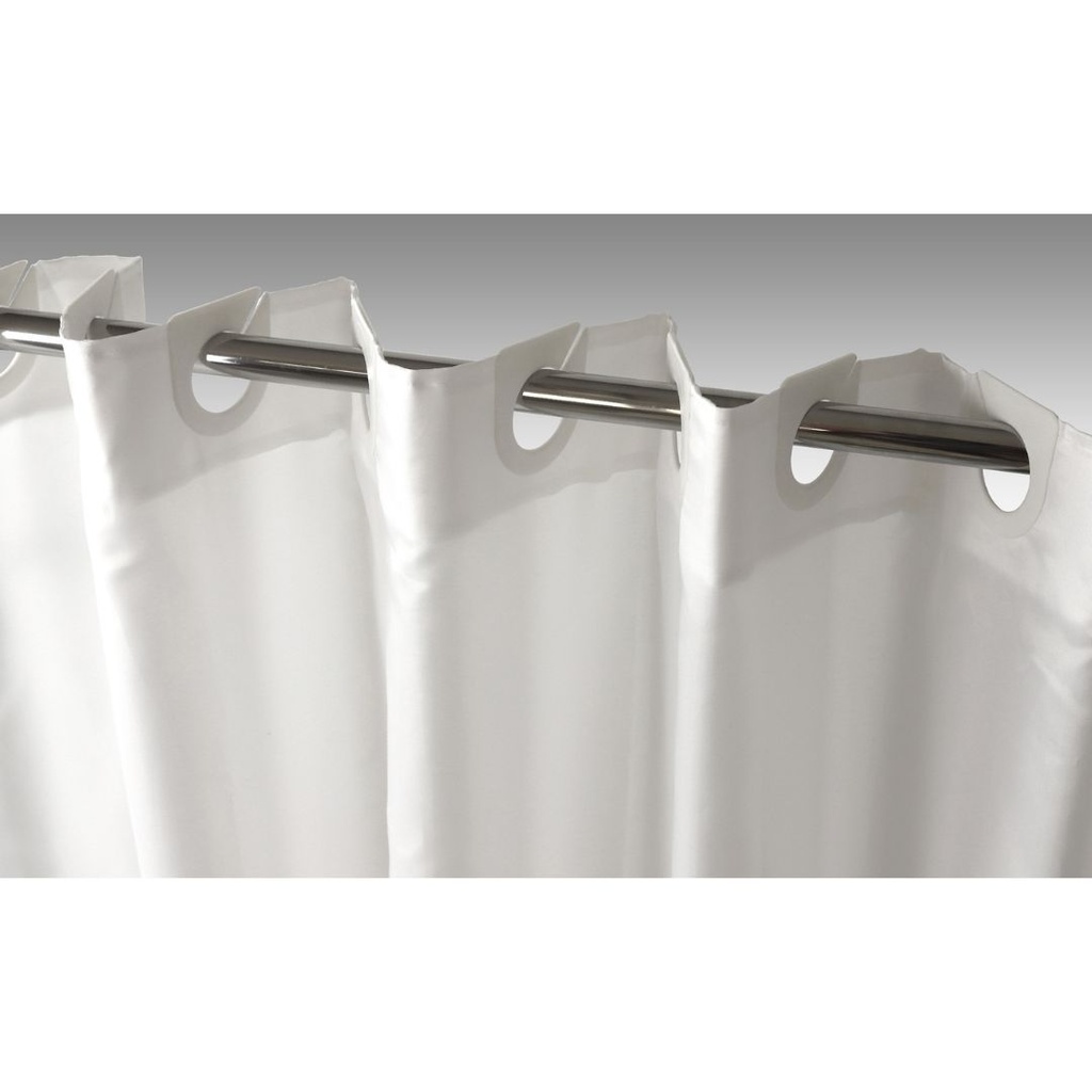CORTINA DE BAÑO 180X200 POLYESTER LISA BLANCA STILIA