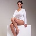 CAMISETA SEÑORA M/L CUELLO REDONDO 2209 BLANCO RAPIFE