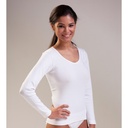 CAMISETA SEÑORA M/L CUELLO REDONDO 2209 BLANCO RAPIFE