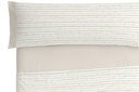 JUEGO DE SABANAS TELA 181 BEIGE BURRITO BLANCO
