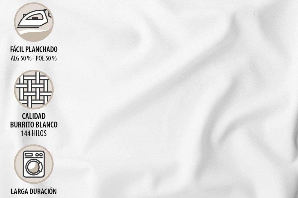 JUEGO DE SABANAS TELA 045 TIERRA BURRITO BLANCO