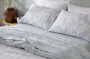 JUEGO DE SABANAS TELA 141 AZUL BURRITO BLANCO
