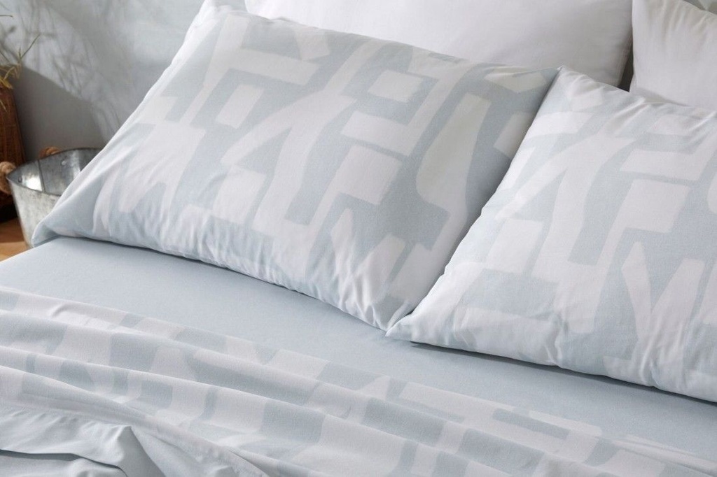 JUEGO DE SABANAS TELA 141 AZUL BURRITO BLANCO
