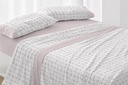 JUEGO DE SABANAS TELA 139 ROSA BURRITO BLANCO