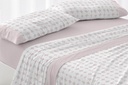 JUEGO DE SABANAS TELA 139 ROSA BURRITO BLANCO