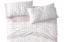 JUEGO DE SABANAS TELA 139 ROSA BURRITO BLANCO