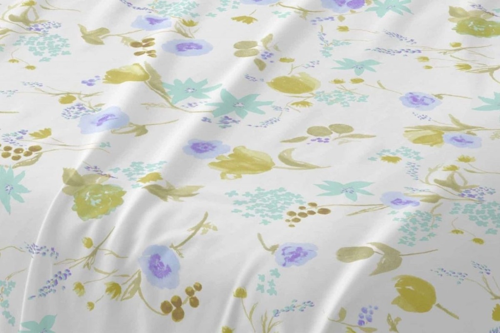 JUEGO DE SABANAS TELA 140 VERDE BURRITO BLANCO