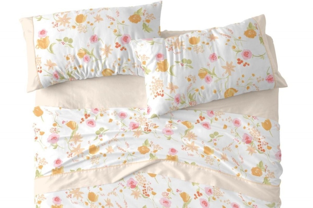 JUEGO DE SABANAS TELA 140 MELOCOTON BURRITO BLANCO