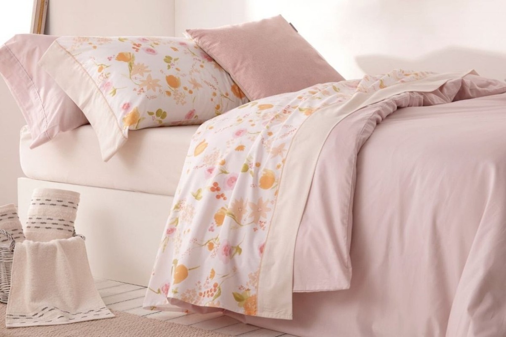 JUEGO DE SABANAS TELA 140 MELOCOTON BURRITO BLANCO