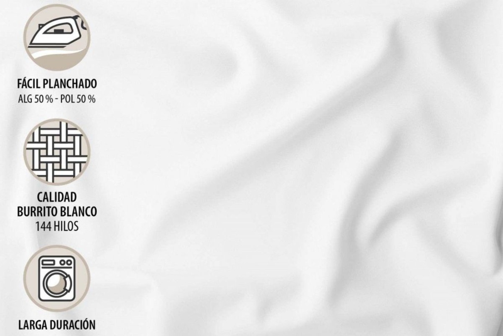 JUEGO DE SABANAS TELA 107 MENTA BURRITO BLANCO