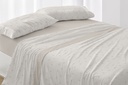 JUEGO DE SABANAS TELA DORVEL 871 BEIGE BURRITO BLANCO