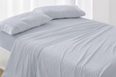 JUEGO DE SABANAS TELA DORVEL 868 AZUL BURRITO BLANCO