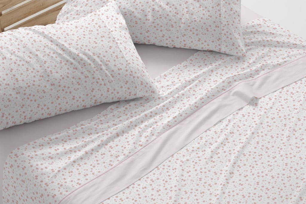 JUEGO DE SABANAS TELA DORVEL 869 NUDE BURRITO BLANCO