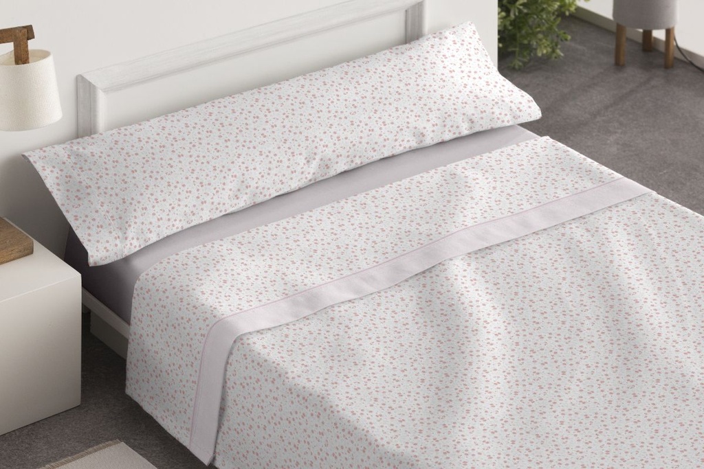 JUEGO DE SABANAS TELA DORVEL 869 NUDE BURRITO BLANCO
