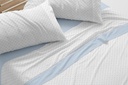 JUEGO DE SABANAS TELA DORVEL 873 AZUL BURRITO BLANCO