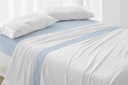 JUEGO DE SABANAS TELA DORVEL 873 AZUL BURRITO BLANCO
