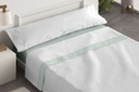 JUEGO DE SABANAS TELA DORVEL 873 VERDE BURRITO BLANCO