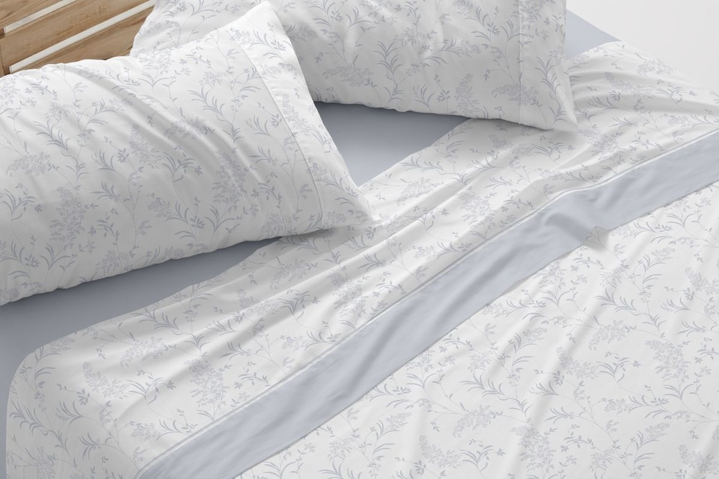 JUEGO DE SABANAS TELA DORVEL 870 AZUL BURRITO BLANCO