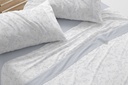 JUEGO DE SABANAS TELA DORVEL 870 AZUL BURRITO BLANCO