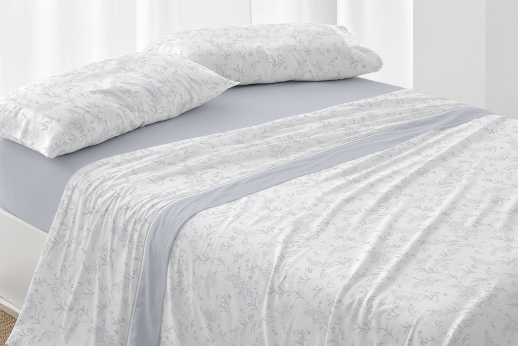 JUEGO DE SABANAS TELA DORVEL 870 AZUL BURRITO BLANCO