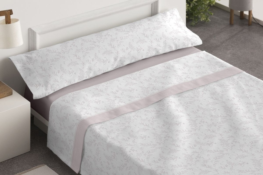 JUEGO DE SABANAS TELA DORVEL 870 NUDE BURRITO BLANCO