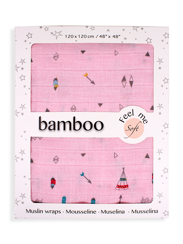 MUSELINA BAMBU CABAÑA 99892 ROSA INTERBABY