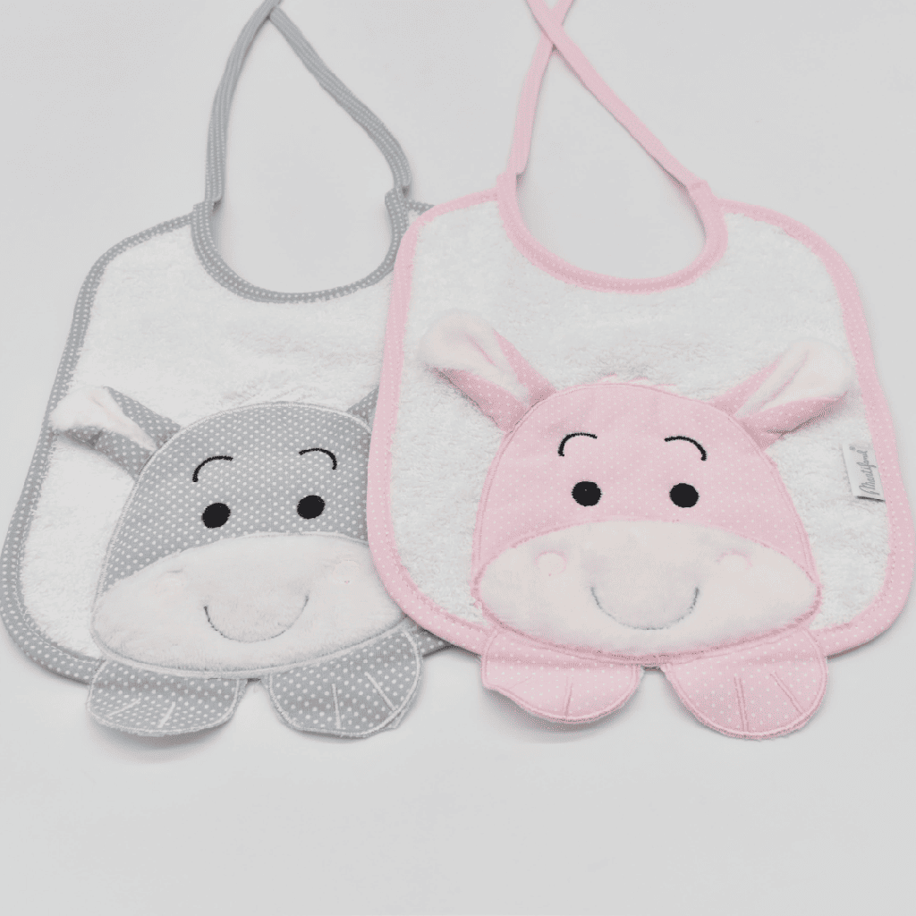 PACK 2 BABEROS 1 D BURRO/2 ROSA-GRIS MARTIFANEL