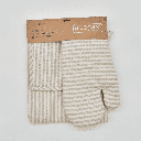 SET DELANTAL, MANOPLA Y AGARRADOR RAYAS BEIGE ATENAS