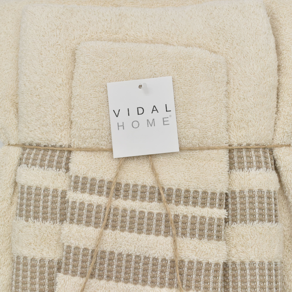 JUEGO DE TOALLAS 3PZ CHLOE NATURAL-LINO VIDAL HOME