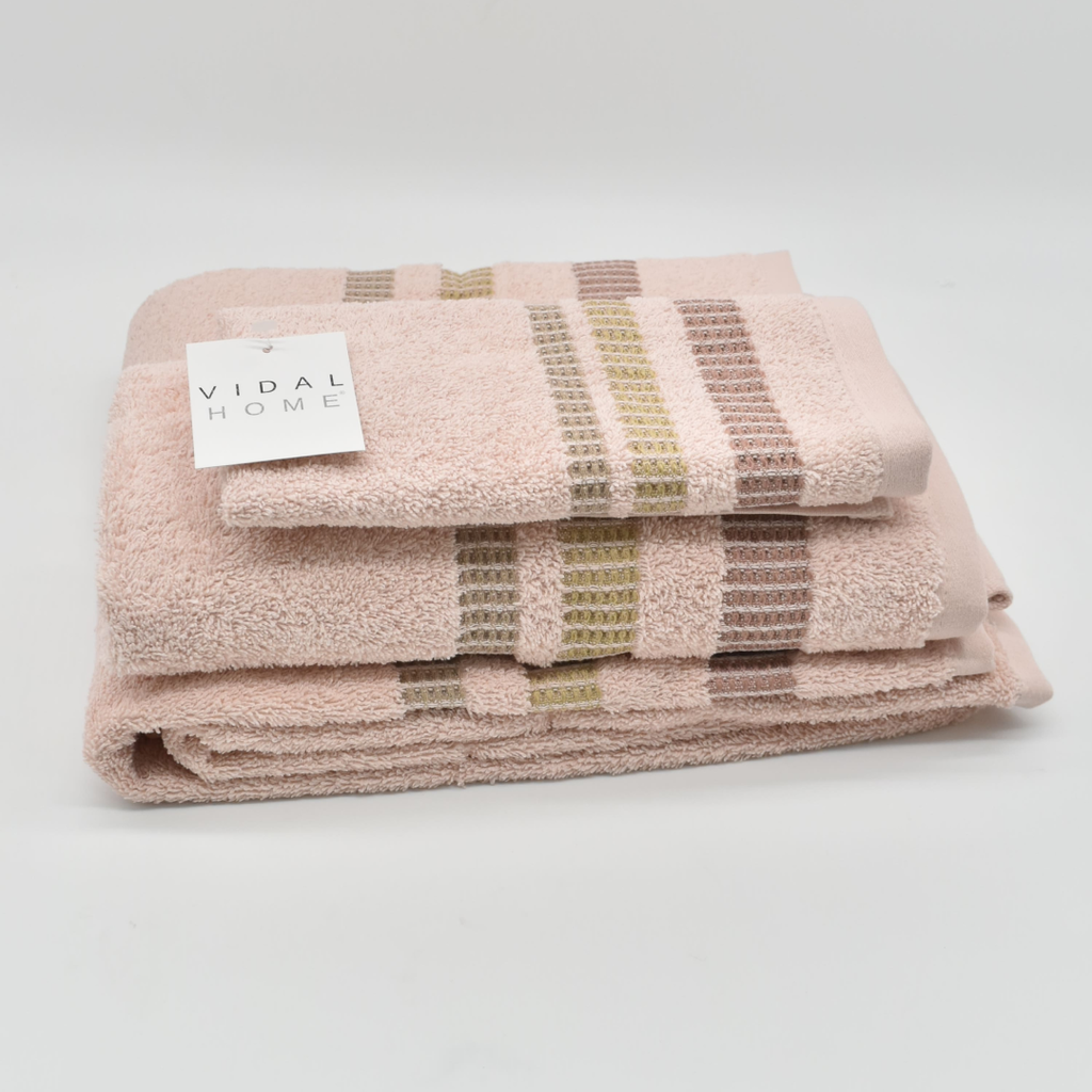 JUEGO DE TOALLAS 3PZ CHLOE ROSA VIDAL HOME